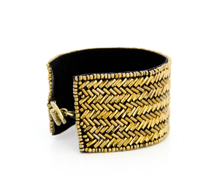 Herringbone in Gold